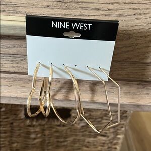 Nine West Gold-Tone Hoop Earring Set
